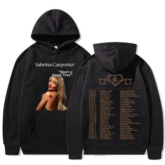 Discover 2024 Sabrina Carpenter Short N Sweet Tour Hoodie Men Women Fashion Casual Long Sleeve Sweatshirt Vintage Harajuku Street Hoodies