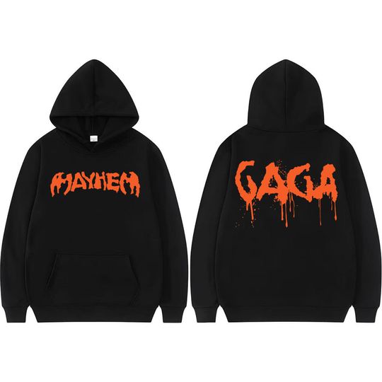 Singer Ld ga The Mayhem Ball Tour 2025 Hoodies Hip Hop Vintage Classic Sweatshirts Men Women Fleece Casual Hoodie Streetwear