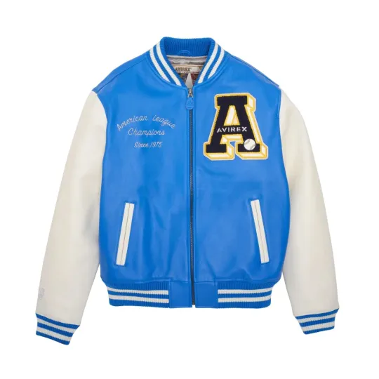 Discover Avirex Baseball Varsity Jacket Men’s Vintage Leather Wool Retro Letterman Bomber