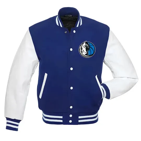 Vintage Dallas Mavericks Varsity Jacket–Blue (Not Satin, Not Wool, Not Leather)
