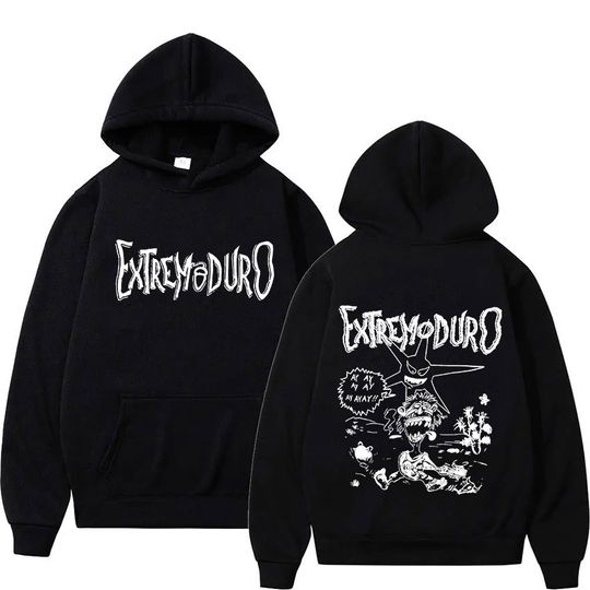 Discover EXTREMODURO Album 2025 Merch Hoodies Mens Women Hip Hop Pop Music Clothing Sweatshirts Gothic Oversized Long Sleeve Fleece Hoody