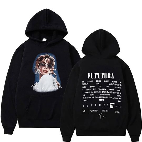 Discover Hot Sale 2025 Singer TINI Futttura Album Harajuku Aesthetic Hoodies Men's Autumn/Winter Hip Hop Cozy Casual Y2k Pullovers Unisex
