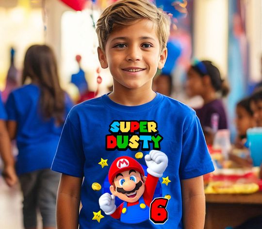 Super Mario Family Personalized Shirt Birthday Custom Tshirt