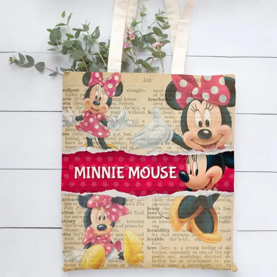 Discover Personalized Disney Minnie Mouse Tote Bag, Minnie Mouse Handbag Lovers Gift