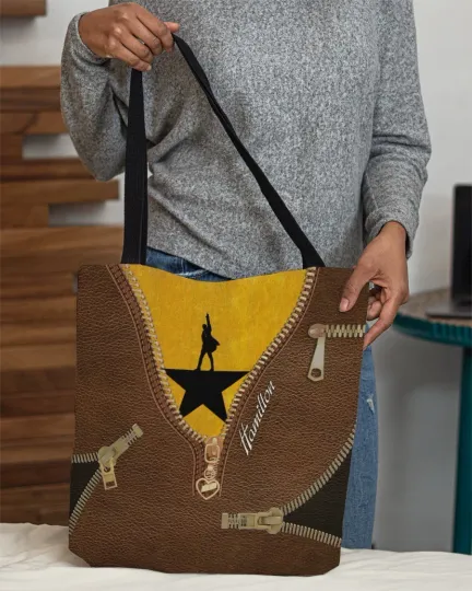 Discover Personalized Hamilton Broadway Tote Bag, Alexander Hamilton Shoulder Bag Gift