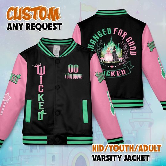 Personalized Wicked Varsity Jacket, Custom Outerwear