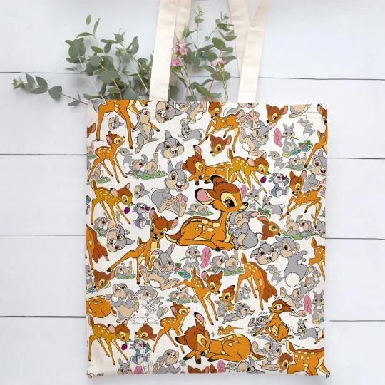 Discover Personalized Bambi Tote Bag, Disney Bambi Handbag, Disney Trip Bambi Lovers Gift