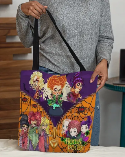 Hocus Pocus Witch Tote Bag, Sanderson Sisters Bag Gift