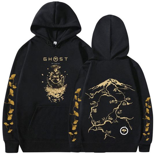 Ghost of Yotei Graphic Hoodie Japanese Samurai Cosplay Game Clothing Sweatshirt Mens Women Y2K Fashion High Quality Fleece Hoody