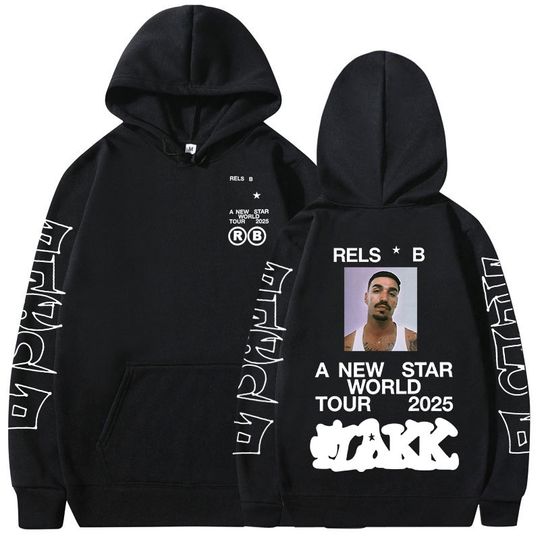 Rapper  Rels B A New Star World Tour 2025 Hoodies Men Women Clothing Fashion Hip Hop Sweatshirts Oversized Long Sleeve Pullovers