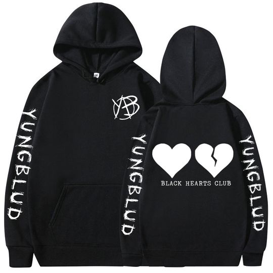 Rock Singer Yungblud Black Hearts Club Hoodies Casual Comfort Sweatshirt Men Women Fashion Vintage Oversized Pullovers Tracksuit
