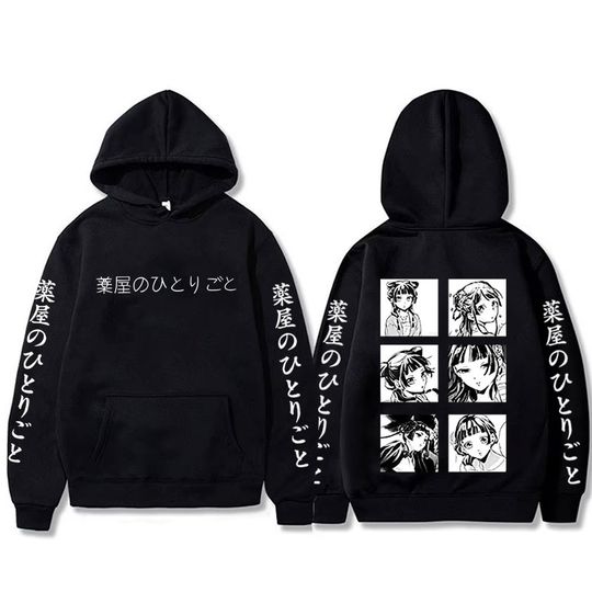 Anime The Apothecary Diaries Graphic Hoodie Kawaii Cute Maomao Pullover Hoodies Men's Women's Manga Oversized Hooded Sweatshirt