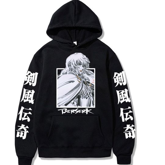 Discover Japan Anime Berserkk Griffith Manga Hoodies Sweatshirt Pullover Tops Long Sleeve Hip Hop Fashion Man Cartoon Hoodies sweatshirt