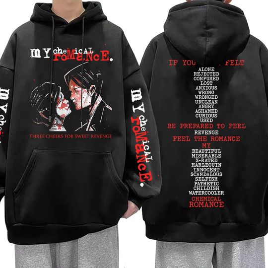 Famous My Chemical Romance Band Three Cheers for Sweet Revenge Hoodie Men Women Rock Punk Emo Retro Hoodies Man Fashion Pullover