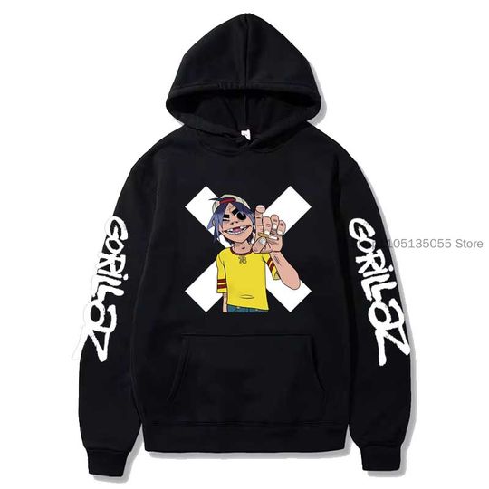Discover Gorillaz Hoodie Sweatshirt Oversized Hoodies Hip Hop Hoody Unisex Coats Fleece Warm Pullovers Sudader for Autumn and Winter