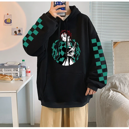 Discover demon Japan Anime Winter Hoodies tanjiror Kamado Men Women Sweatshirts Y2k Harajuku Unisex Casual Pullover Clothes Tops