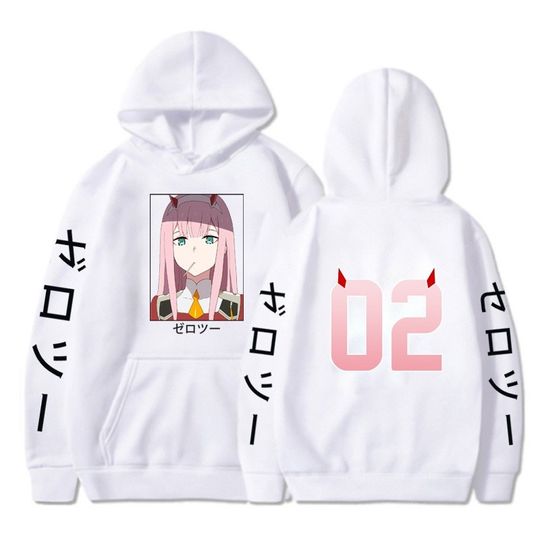 Discover Anime Darling In The Darling in the Franx Zero2 Funny Graphic Printed Hooded Men Women Hoodies Oversized Streetwear Harajuku Sweatshirt