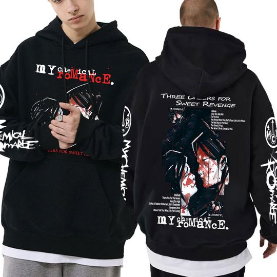 Discover My Chemical Romance Three Cheers for Sweet Revenge Album Graphic Hoodie Men Women Clothing Retro Punk Emo Rock Hooded Sweatshirt