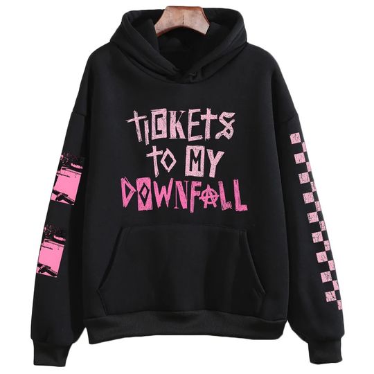 Tickets Anniversary Hoodie Oversized Men Fleece Warm Pullover Rapper Mgk Sweatshirt Harajuku Hip Hop Sweatshirts High Street Top