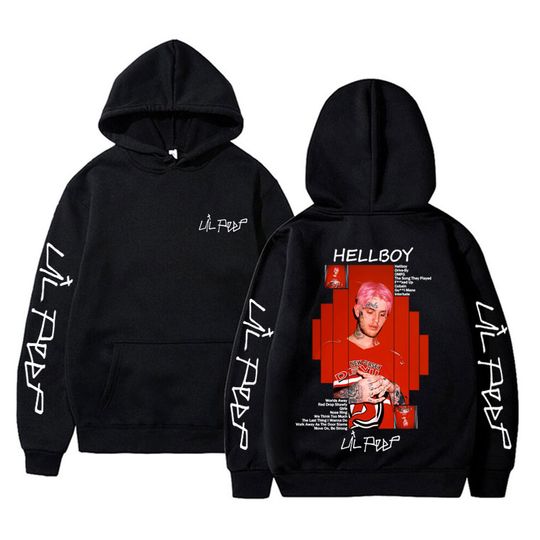 Rapper Lil Peep Hellboy Album Graphic Hoodie Men Women Hip Hop Fashion Pop Music Sweatshirt Male Vintage Oversized Streetwear