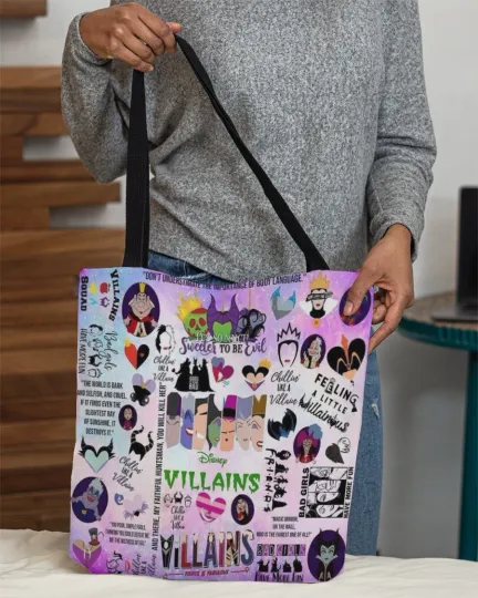 Discover Disney Villains Tote Bag, Disney Evil Characters Bag Lover Gift