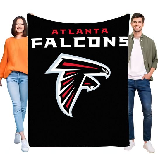 Atlanta Falcons Fleece Blanket Soft Cozy Throw Featuring Team Logo and Text for Home or Outdoor Use, Perfect Gift for football Fans,