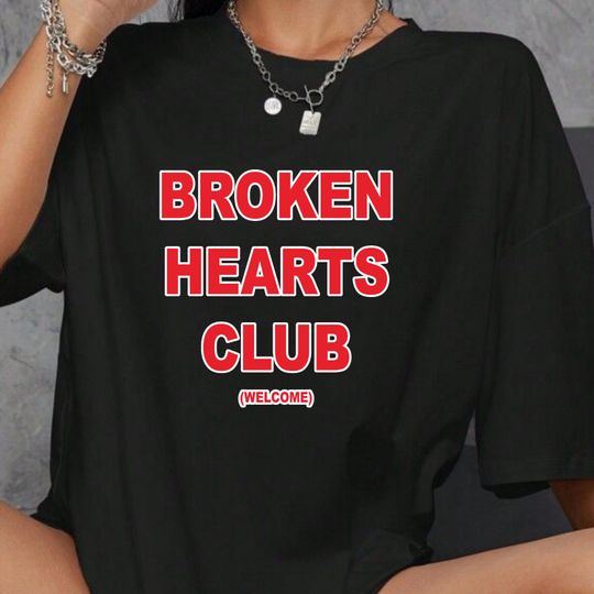 Discover Broken Hearts Club Shirt, Anti-Valentine's Day Tee