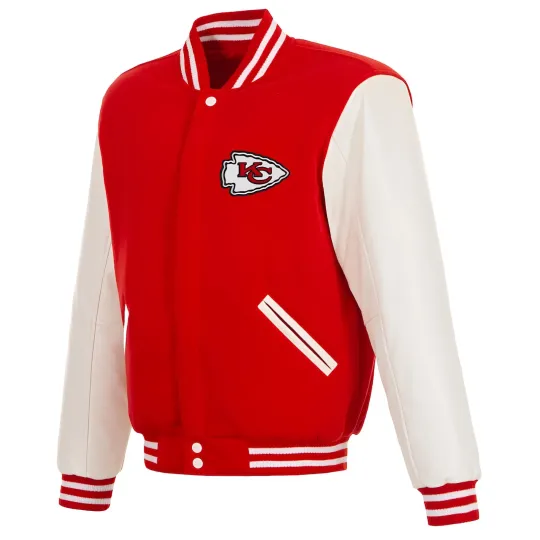 Discover Kansas City Red Body White Jacket Men (Not Satin, Not Wool, Not Leather)