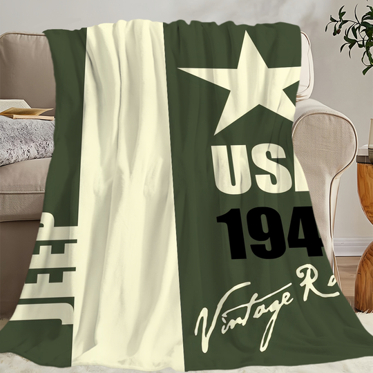 Fashion Racing Cras J-Jeep Blanket Skin friendly comfort warm soft plush blanket suitable sofa living room bedroom