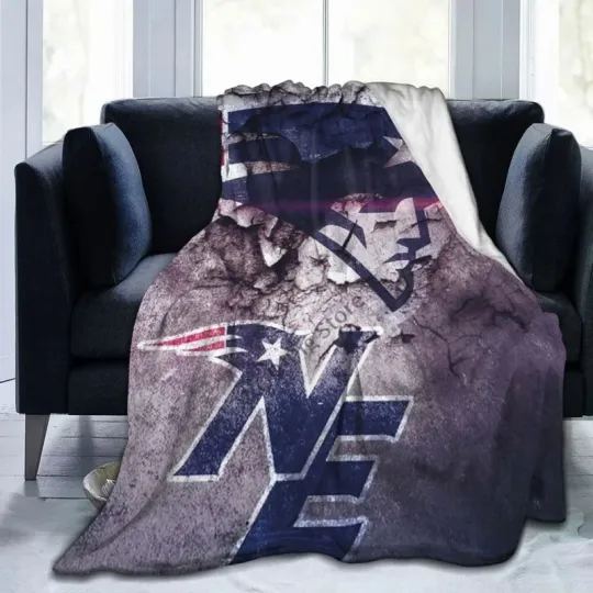New England Patriots Throw Blanket Fuzzy Warm Throws for Winter Bedding 3D Printing Soft Micro Fleece Blanket