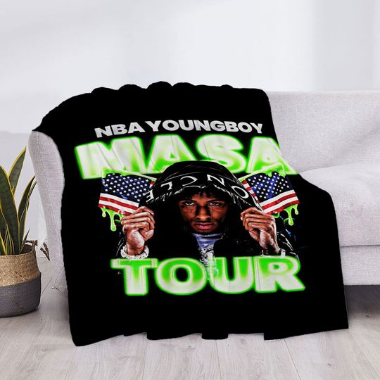 Discover YoungBoy Never Broke Again Anime Blanket School Sofa Blankets & Throws Home and Decoration Bedspread on the Bed Human Made Throw