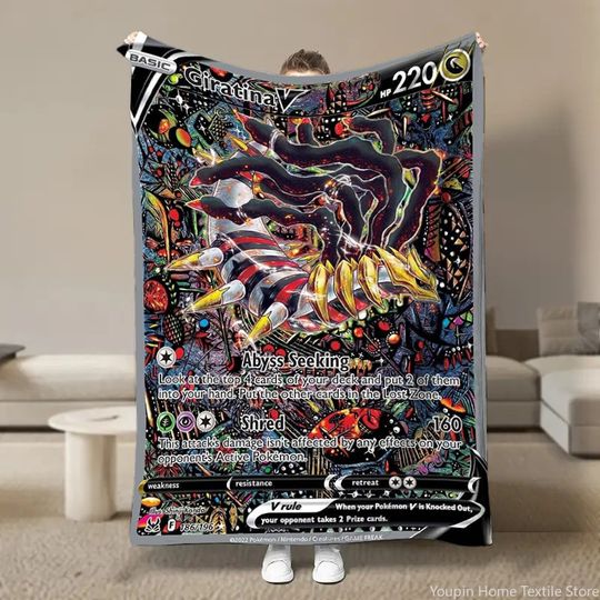 Japanese Anime PKM Card HD Cartoon Plush Blanket for Bed Sofa Soft Flannel Throw Fluffy Children Picnic Blankets Kids Gift