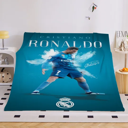 Sofa Blankets for Winter A-Cristiano Ronaldo Microfiber Bedding King Size Warm Bed Fleece Camping Home Nap Fluffy Soft Blankets