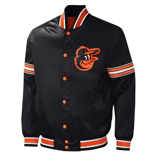Discover Baltimore Orange Baseball Varsity Jacket  (Not Satin, Not Wool, Not Leather)