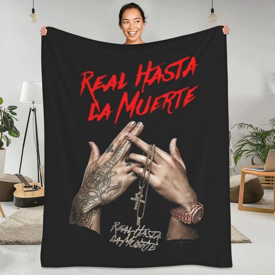 Warm Soft Blanket Picnic Anuel AA Throw Blanket Real Hasta La Muerte Flannel Bedspread Bedroom Colorful Sofa Bed Cover