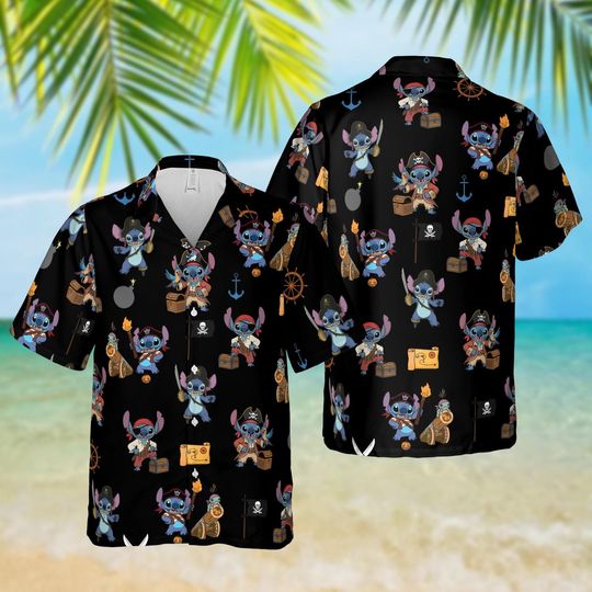 Discover Stitch Cruise Hawaiian Shirt, Pirates Of The Caribbean Shirt
