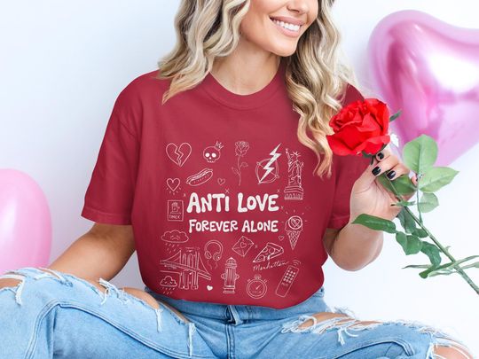 Discover Anti Valentines T-Shirts Sweatshirts Anti Valentine Club Anti Valentines Day Sarcastic Valentine Single Shirt Galentines Shirt
