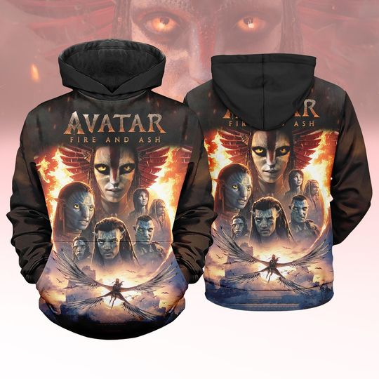 Disney Avatar Fire and Ash Hoodie, Fire And Ash Hoodie, Avatar 3 Hoodie, Avatar Hoodie, Movie Lovers Hoodie, For Avatar Fans