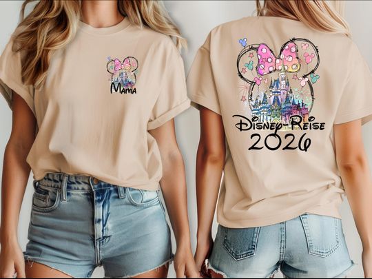 Discover Custom Disney Vacation 2026 family vacation 2026 Shirts, Disney Trip 2026 Shirt, Disneyland Shirts, German language Couple Shirt Disneyworld