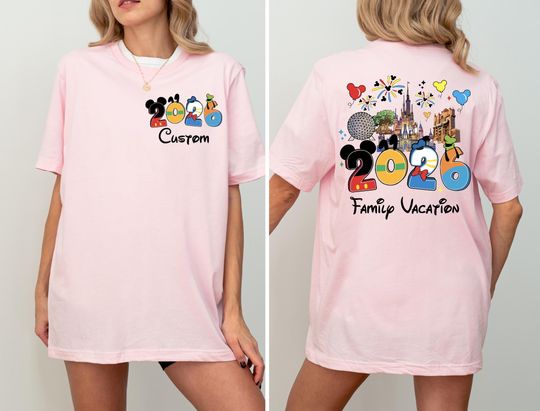 Discover Custom Disney Vacation 2026 Shirt, Disney Family Shirts, Disney Trip 2026 Shirt, Disneyland Shirts, Disney Couple Shirts, Disneyworld Shirt