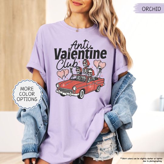 Discover Comfort Colors Anti Valentine Club Shirt, Single Valentine Shirt, Anti Love Tee, Funny Valentine Shirt