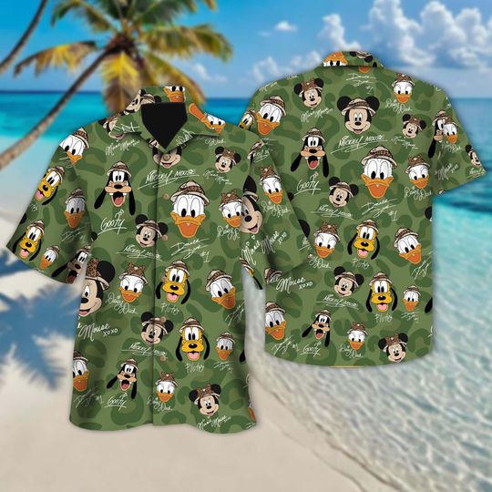Discover Disney Animal Kingdom Hawaiian Shirt, Mickey And Friends Short Sleeve, Disney Safari Shirt, Disney Vacation Holiday, Disneyworld Trip Shirt