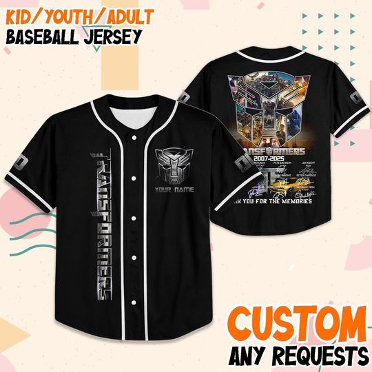 Discover Custom Transformers Baseball Jersey, Autobot Tribute Shirt