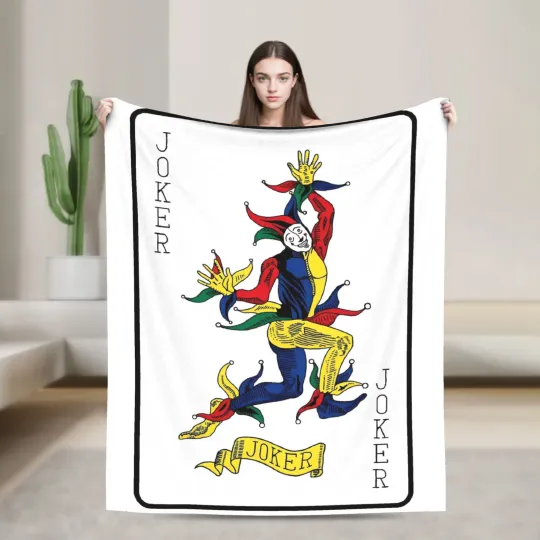 Discover Alice In Borderland 3 Jock Card Flannel Blanket  Warm Soft Throw Blanket for Home Decor Airplane Travel Bedspread Sofa Bed Cover