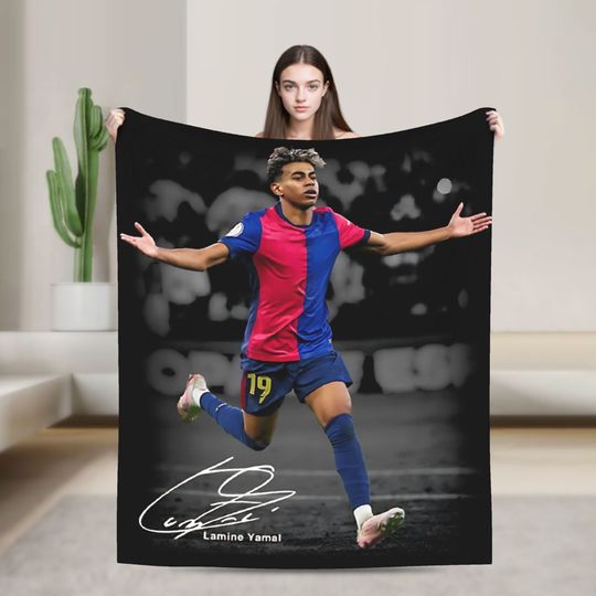 Discover Lamine Y-Yamal  Blankets  Camping Flannel Throw Blanket For Home Decor Soft Design Quality Bedspread Gift Idea