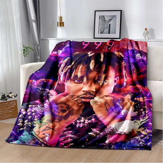 3D Print Juice WRLD 999 Legend Rapper Album Blanket,Soft Throw Blanket for Home Bedroom Bed Sofa Travel Picnic Cover Kid Gift