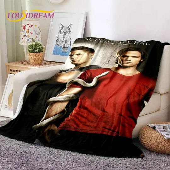 Discover SPN Latest Supernatural Dean Sam Soft Flannel Blankets,Throw Blanket Comfortable Blanket for Picnic Beds Sofa Home Bedroom Gift