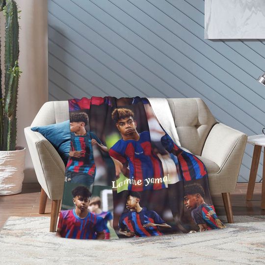 Discover Lamine Y-Yamal Blanket Football Soccer Fuzzy Funny Breathable Throw Blanket for Home Restaurant  Winter