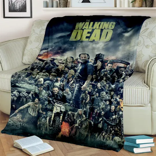 Discover 3D Horror TV The Walking D TWD Blanket,Soft Throw Blanket for Home Bedroom Bed Sofa Picnic Travel Office Cover Blanket Kids