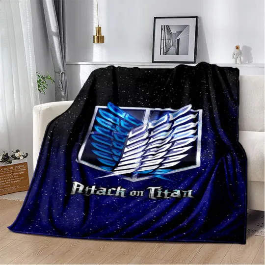 Discover 29 Style New Cartoon AO Titan Eren Anime Soft Flannel Blankets,Throw Blanket Comfortable for Beds Sofa Home Bedroom Gift
